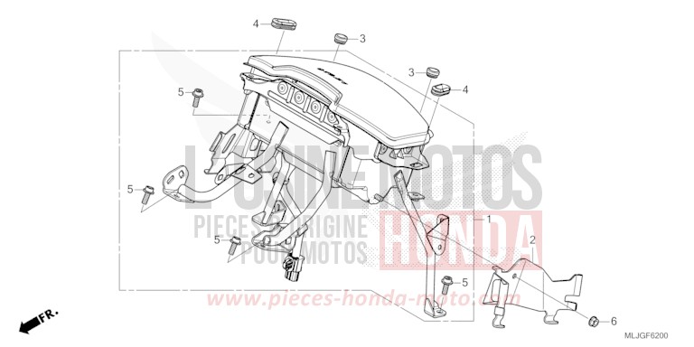 MODULE DE SAC GONFLABLE de Gold Wing PEARL DEEP MUD GRAY (NHC47) 2026